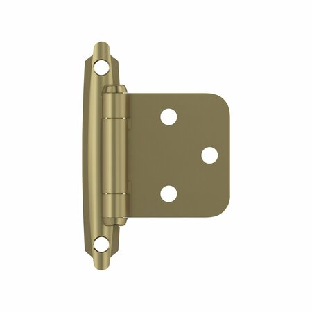 AMEROCK Variable Overlay Self Closing Face Mount Golden Champagne Cabinet Hinge, 1 Pair BPR3429BBZ